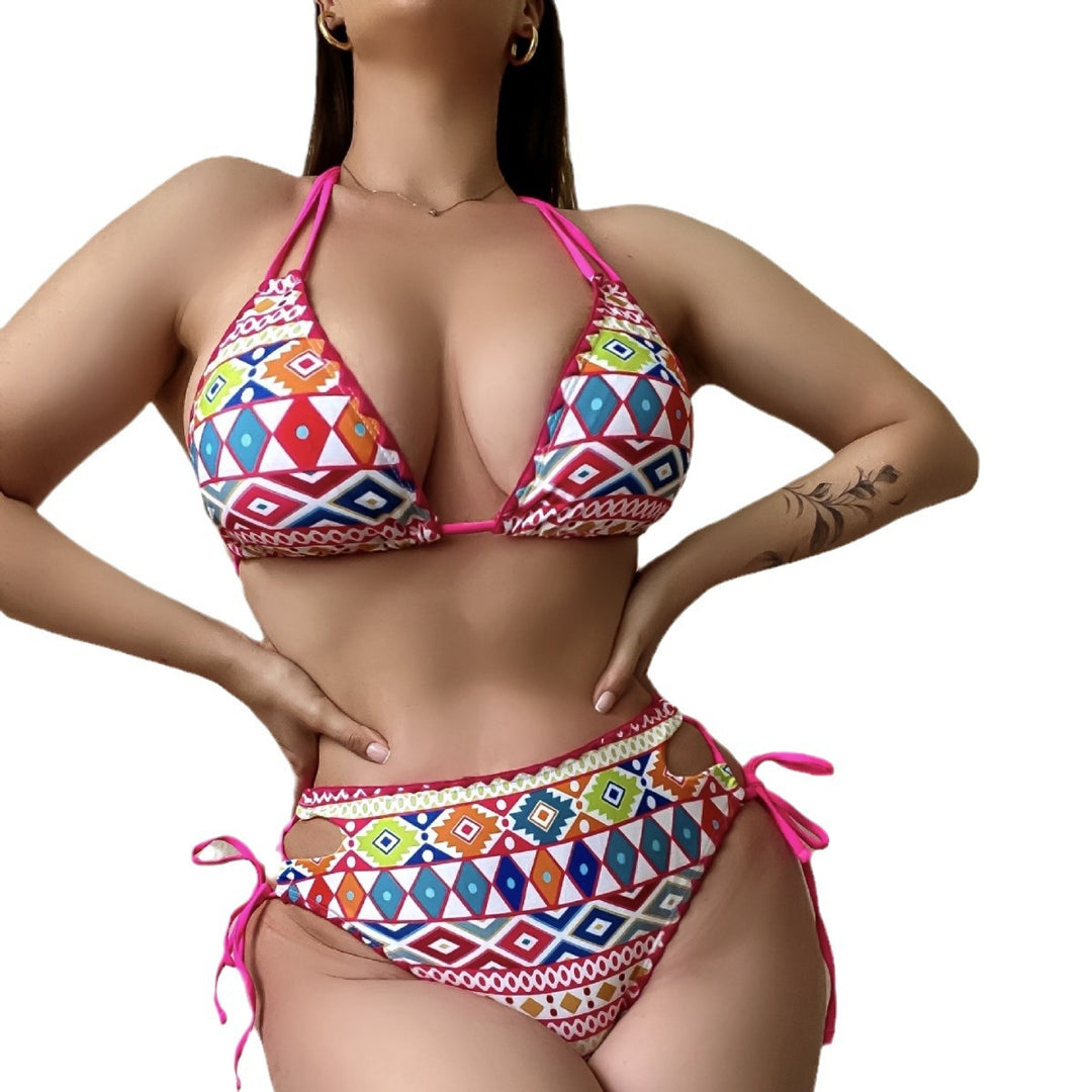 Damen Triangel-Bikini mit modernem Ethno-Druck Echo Archiv