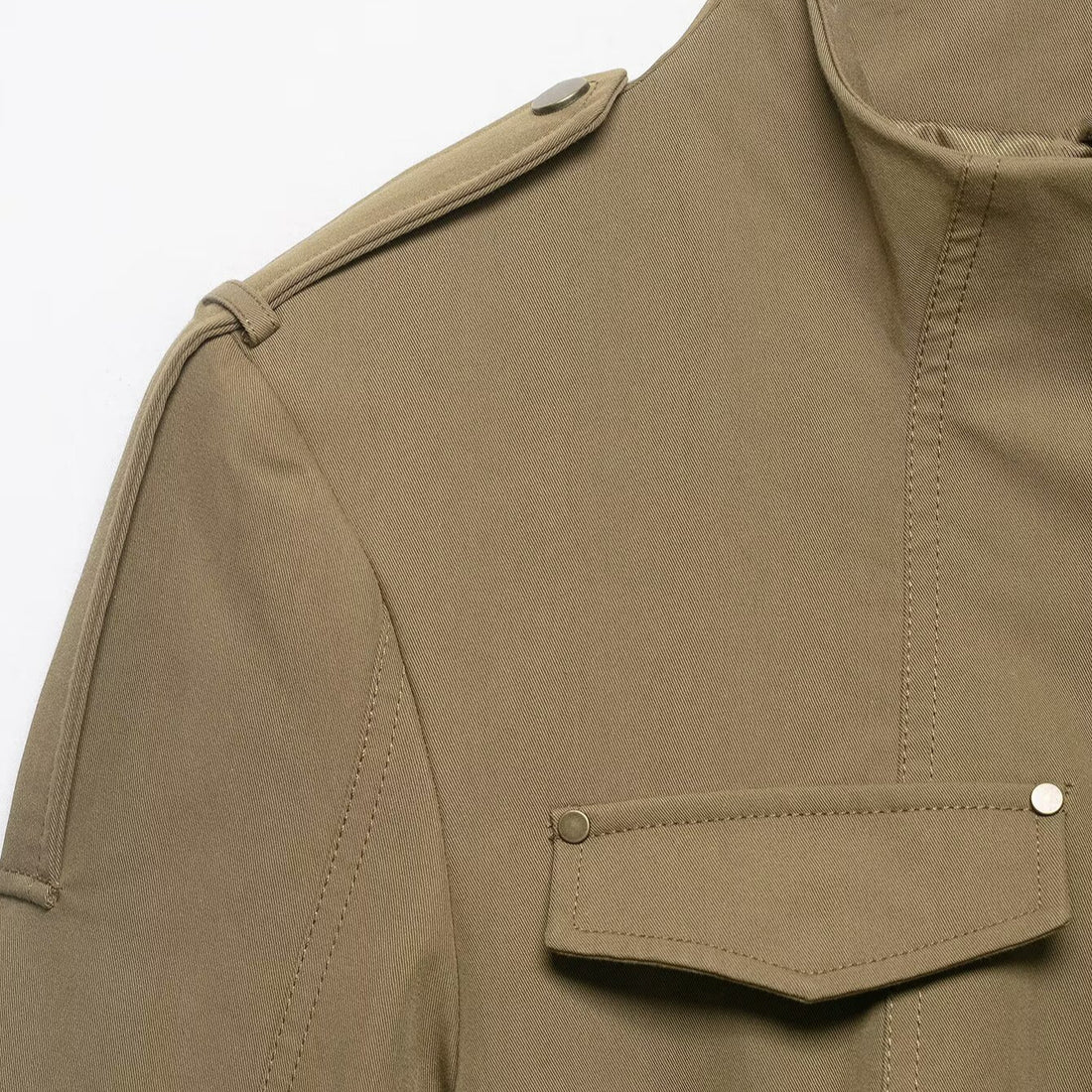 Damen Utility-Safarijacke mit Stehkragen, aufgesetzten Klappentaschen und Epauletten Echo Archiv