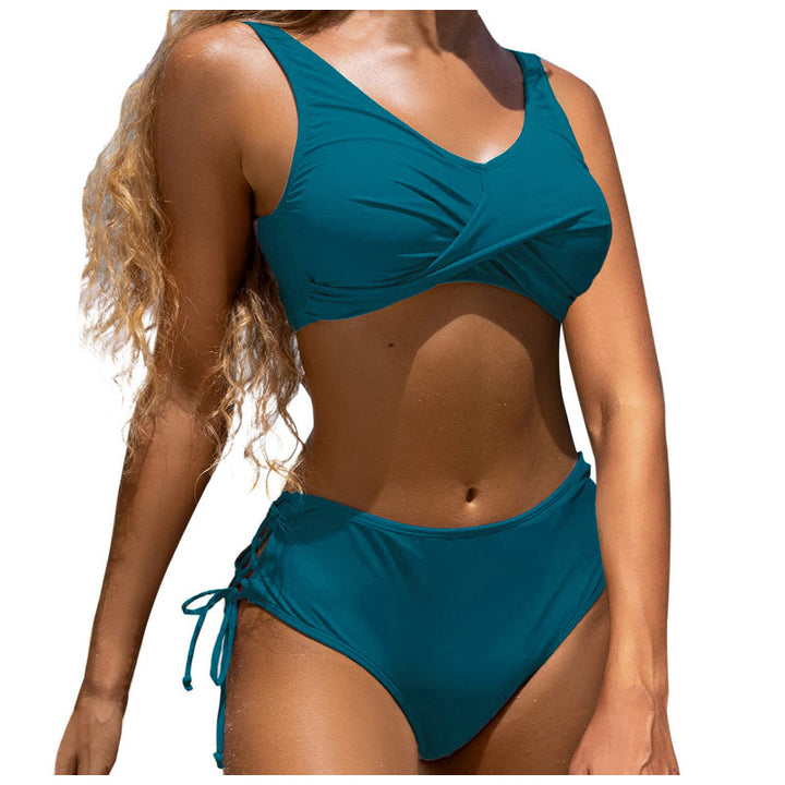 Damen Hochgeschnittener Bikini mit raffiniertem Wickeldetail Echo Archiv
