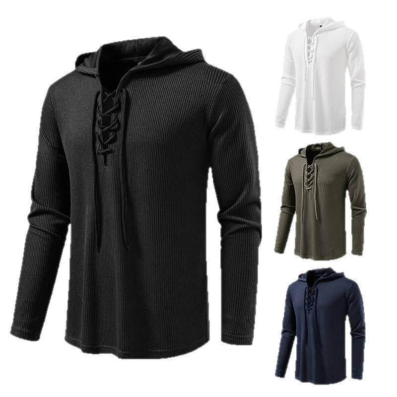 Herren Kapuzenpullover mit innovativer Schnürung und strukturiertem Design Echoarchiv