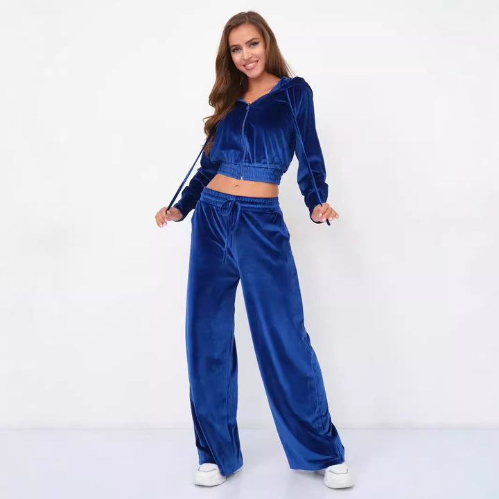 Damen Sportliches Fleece-Lounge-Set Echo Archiv