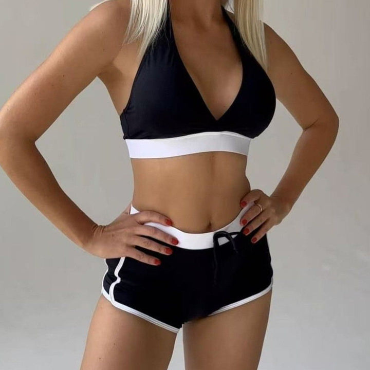 Damen Sport-Bikini-Set mit stylischem Hochbund und modischem Kragen Echo Archiv