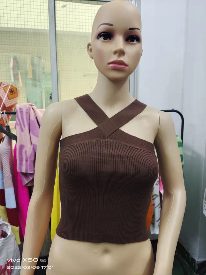Damen Crop-Top mit schickem Kreuz-Trägerdesign Echo Archiv