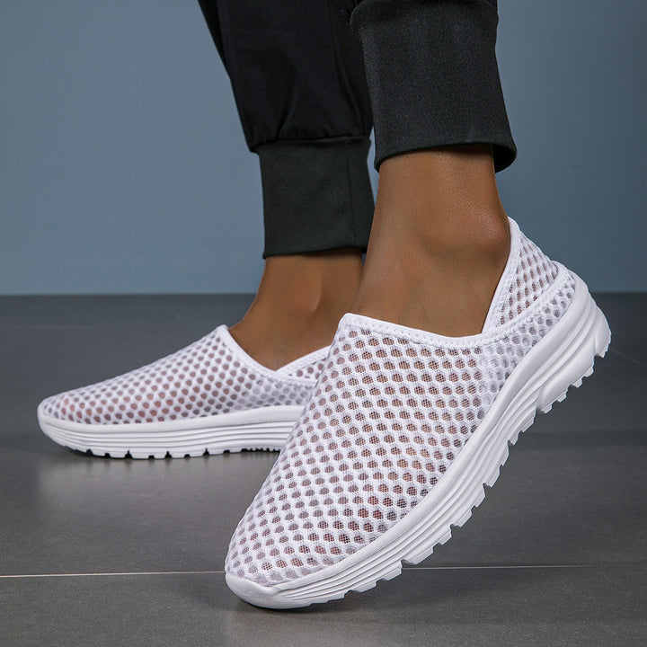 Damen nan luftige Schlupfsneaker mit Honigwaben-Strickoberteil und gedämpfter Komfortsohle Echo Archiv
