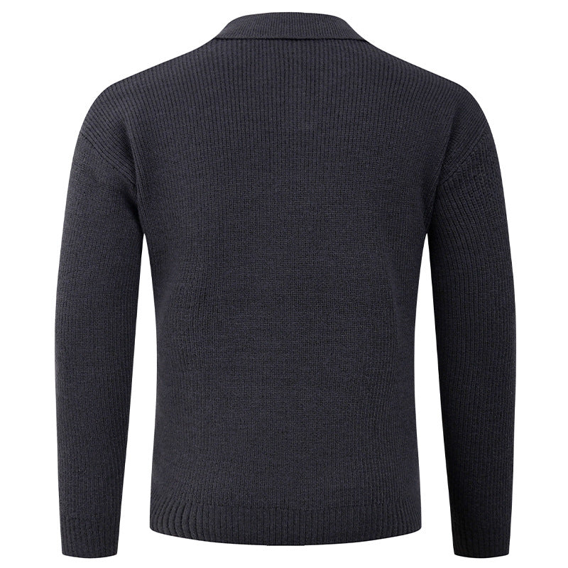 Herren lässiger Pullover mit modernem Kragen Echoarchiv