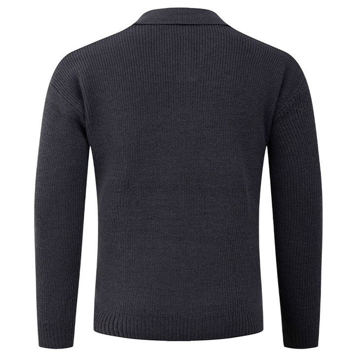 Herren lässiger Pullover mit modernem Kragen Echoarchiv