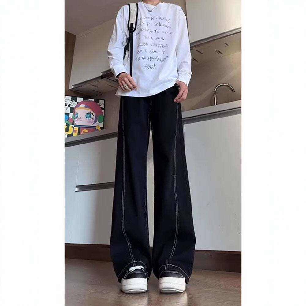Damen Lässige High-Waist Schlaghose Echoarchiv