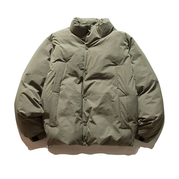 Unisex Boxy-isolierte Kurzjacke mit wattierter Füllung und hohem Stehkragen Echoarchiv