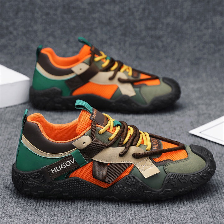 Herren Multimaterial-Trekkingsneaker mit verstärkter Zehenkappe, gepolsterter Fersenstütze und griffiger Offroad-Sohle – Tavélo