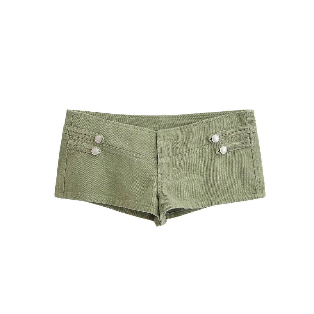 Damen Jeansjacke im Military-Stil mit Stehkragen und dekorativen Zierknopfleisten Echo Archiv