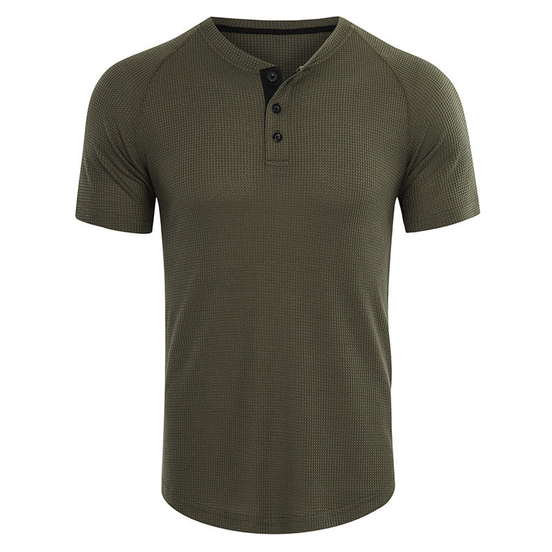 Herren Kurzärmliges Polo-Shirt mit strukturiertem Stoff Echoarchiv
