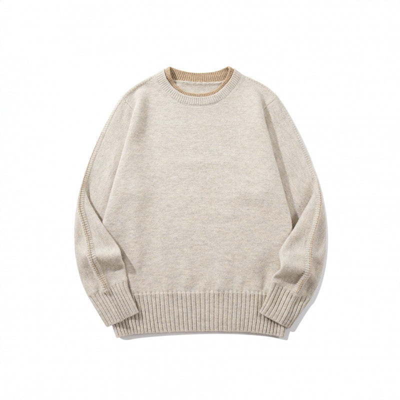 Unisex Weicher Mélange-Rundhalspullover aus Bio-Baumwollmix mit Boxy‑Fit und breiten Rippbündchen Echo Archiv