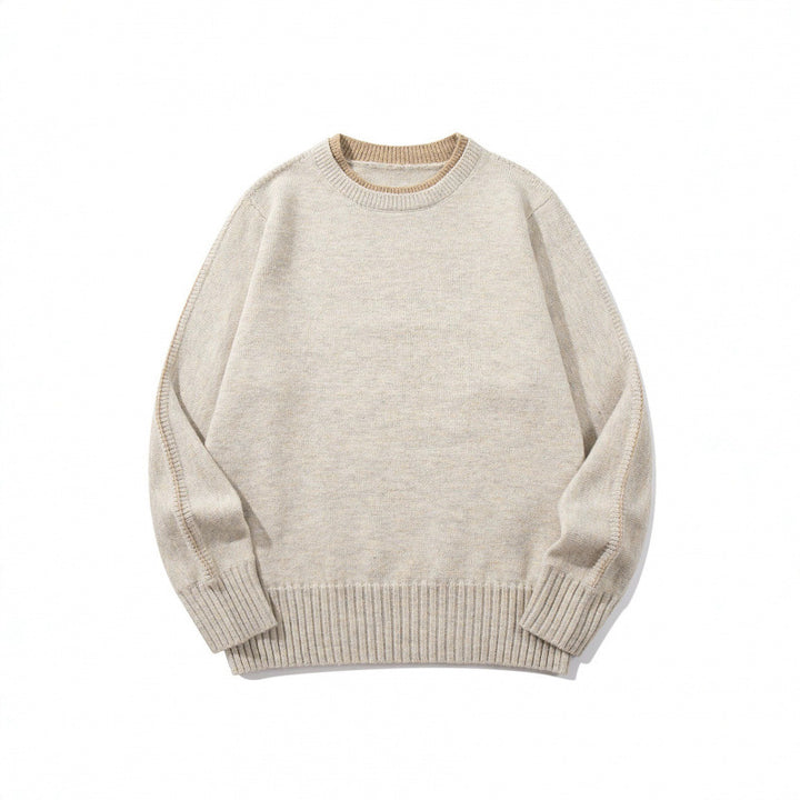 Unisex Weicher Mélange-Rundhalspullover aus Bio-Baumwollmix mit Boxy‑Fit und breiten Rippbündchen Echo Archiv