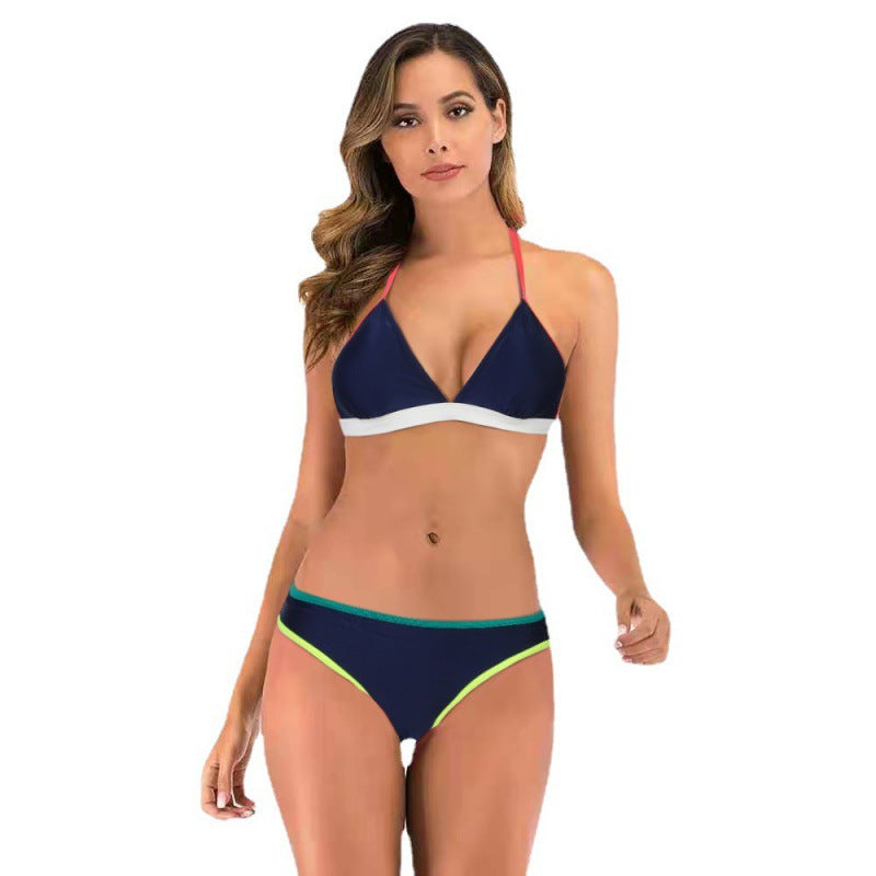 Damen Triangelbikini mit sportlichem Design und modischen Kontrasten Echo Archiv