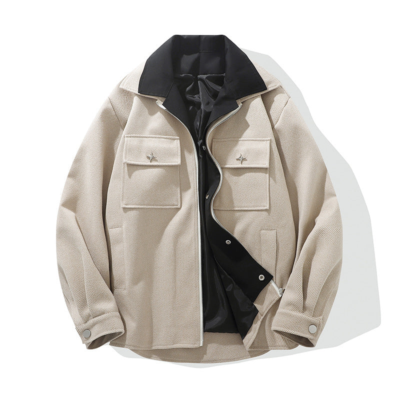 Herren trendige Übergangsjacke mit zwei praktischen Taschen Echoarchiv