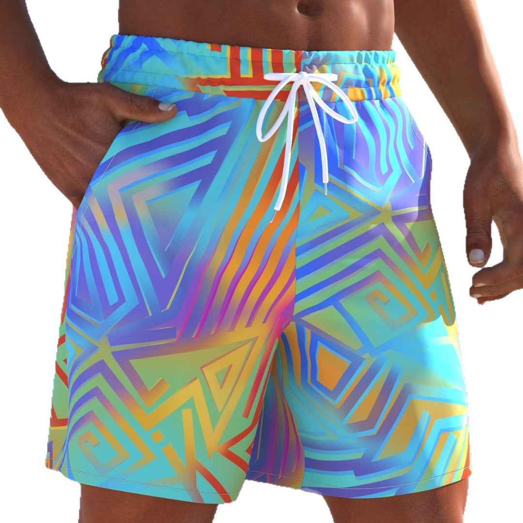 Herren Badeshorts mit animalischem Muster und elastischem Bund Echo Archiv
