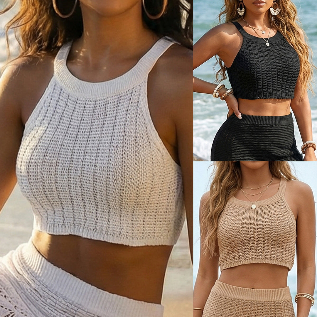 Damen gehäkeltes Crop-Top mit hochwertigem, atmungsaktivem Material Echo Archiv