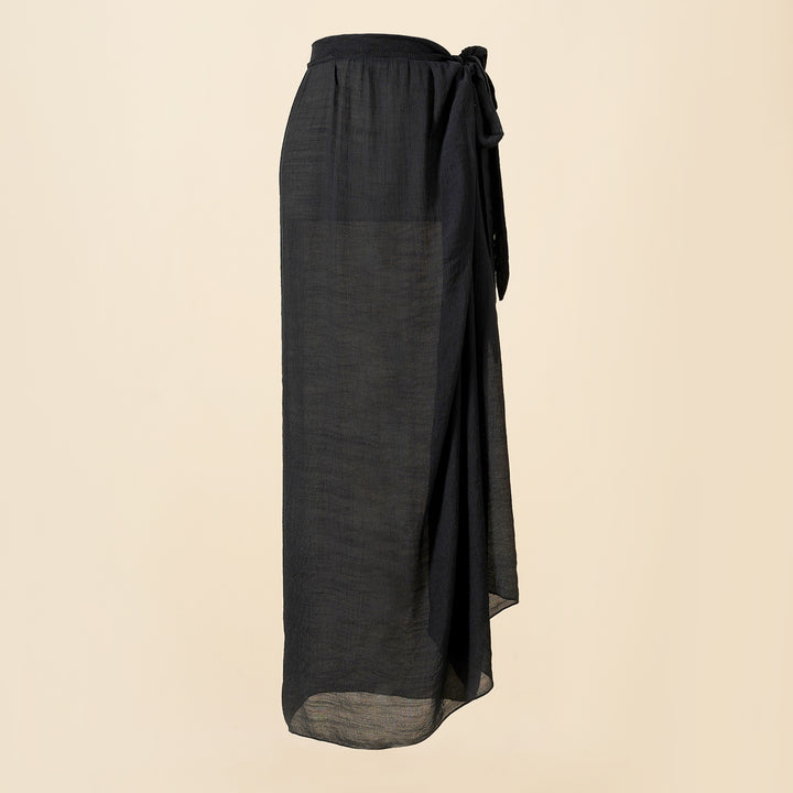Damen Maxirock mit Wickelband und leichter Crêpe-Qualität – Valéora