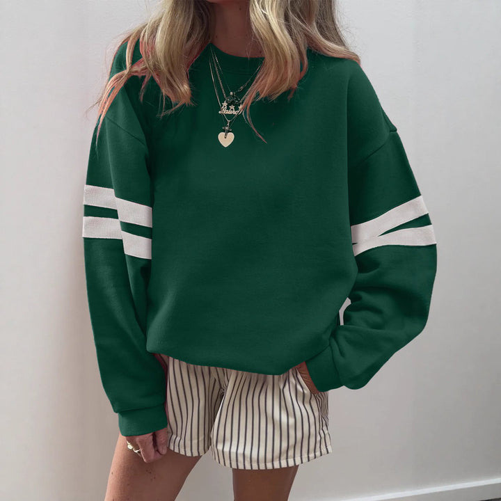 Damen Weit geschnittenes Sweatshirt mit Kontraststreifen an den Ärmeln Echo Archiv