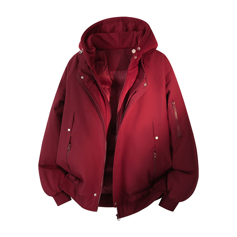 Herren Wasserabweisende Layering-Bomberjacke mit herausnehmbarer Kapuzen-Innenjacke Echoarchiv