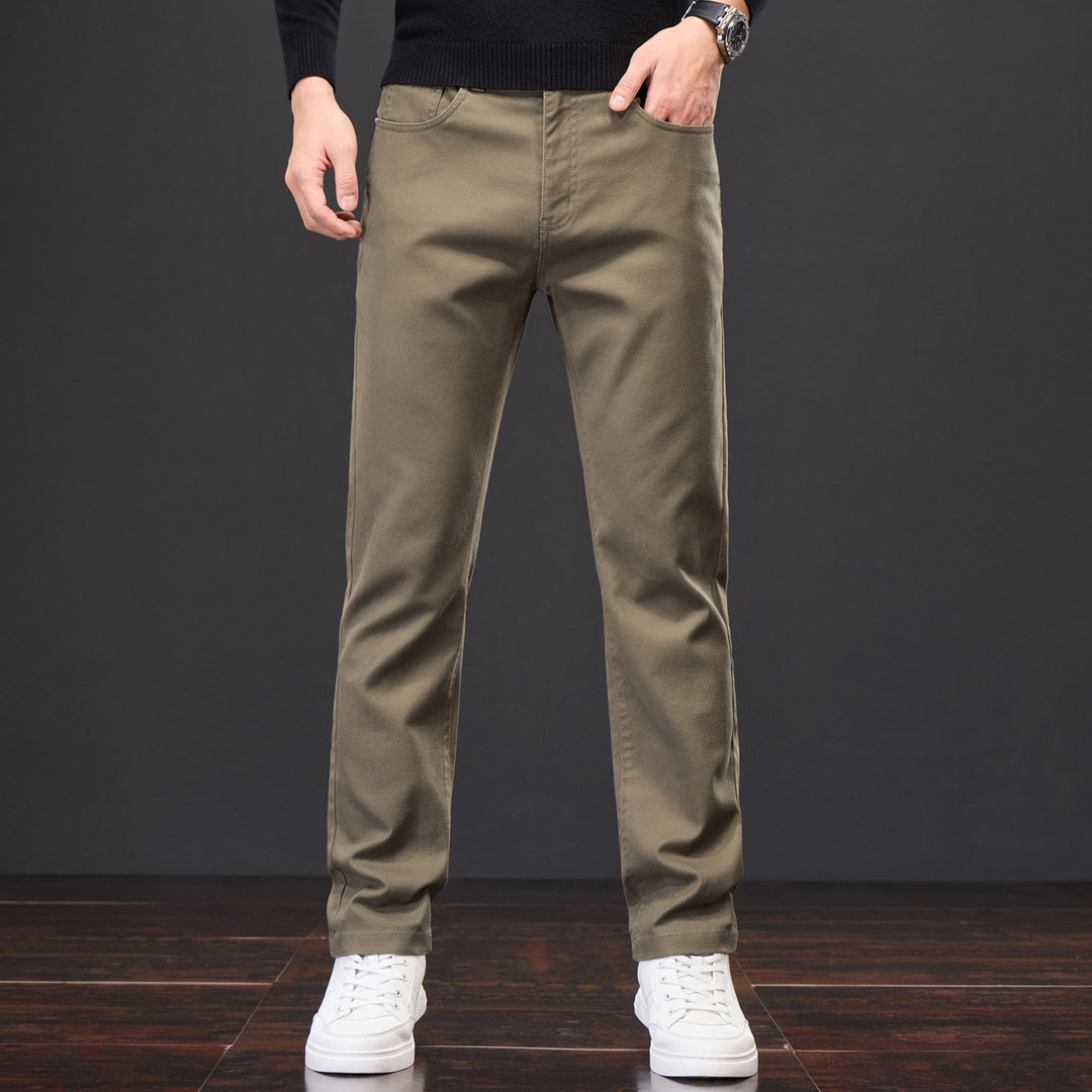 Herren Casual Chino-Hose mit elastischem Bund und modernen Details Echoarchiv