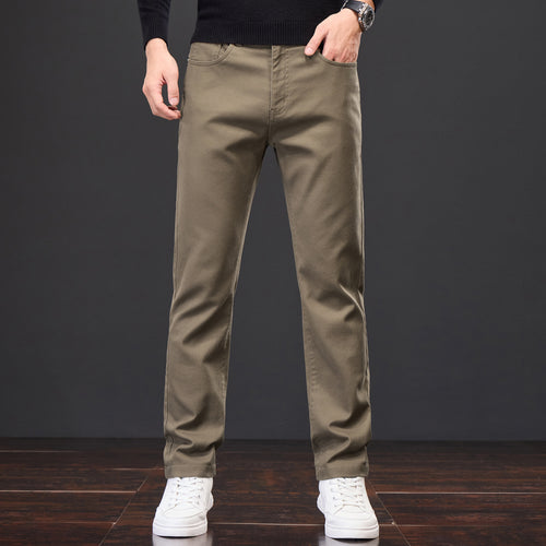 Herren Casual Chino-Hose mit elastischem Bund und modernen Details Echoarchiv