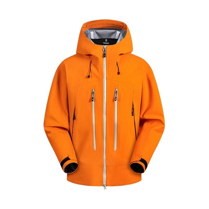 Herren wasserabweisende Funktionsjacke mit verstellbarem Kapuzensystem und mehrfachen Reißverschlusstaschen Echoarchiv