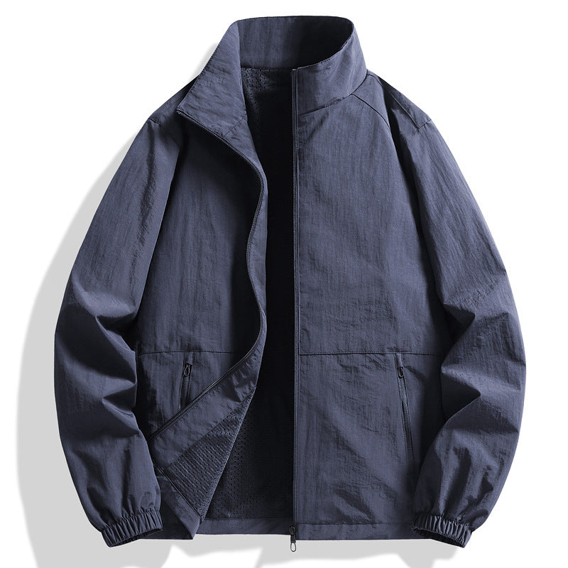 Herren Leichte Windjacke mit hohem Kragen Echo Archiv