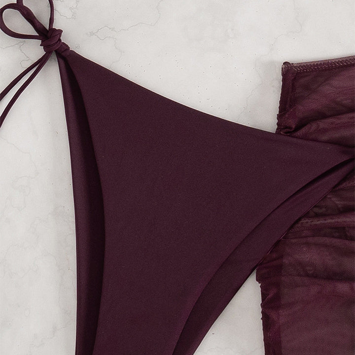 Damen Bikini-Set mit Triangle-Oberteil und verstellbarem Rock Echo Archiv