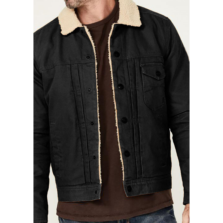 Herren Denimjacke mit weichem Sherpa-Futter Echoarchiv