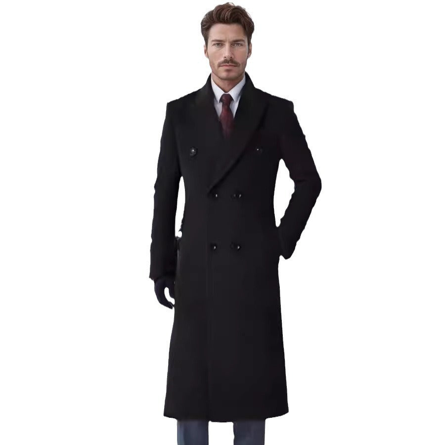 Herren doppelreiher Übermantel mit elegantem Schnitt und praktischen Taschen Echoarchiv