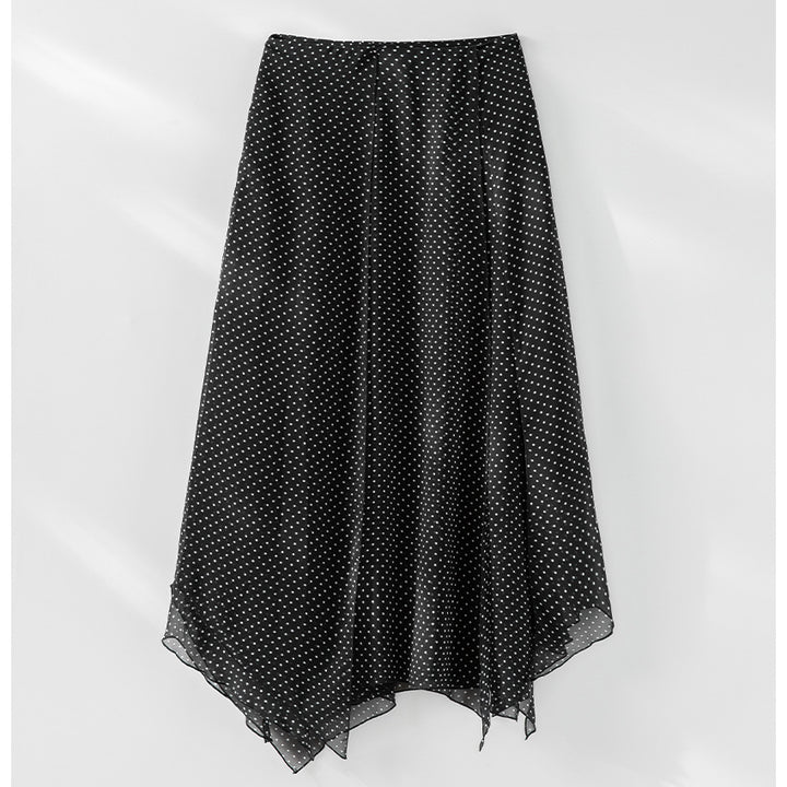 Damen Chiffonbluse mit Schleifenkragen, feinen Pintucks und Tupfenmuster Echoarchiv