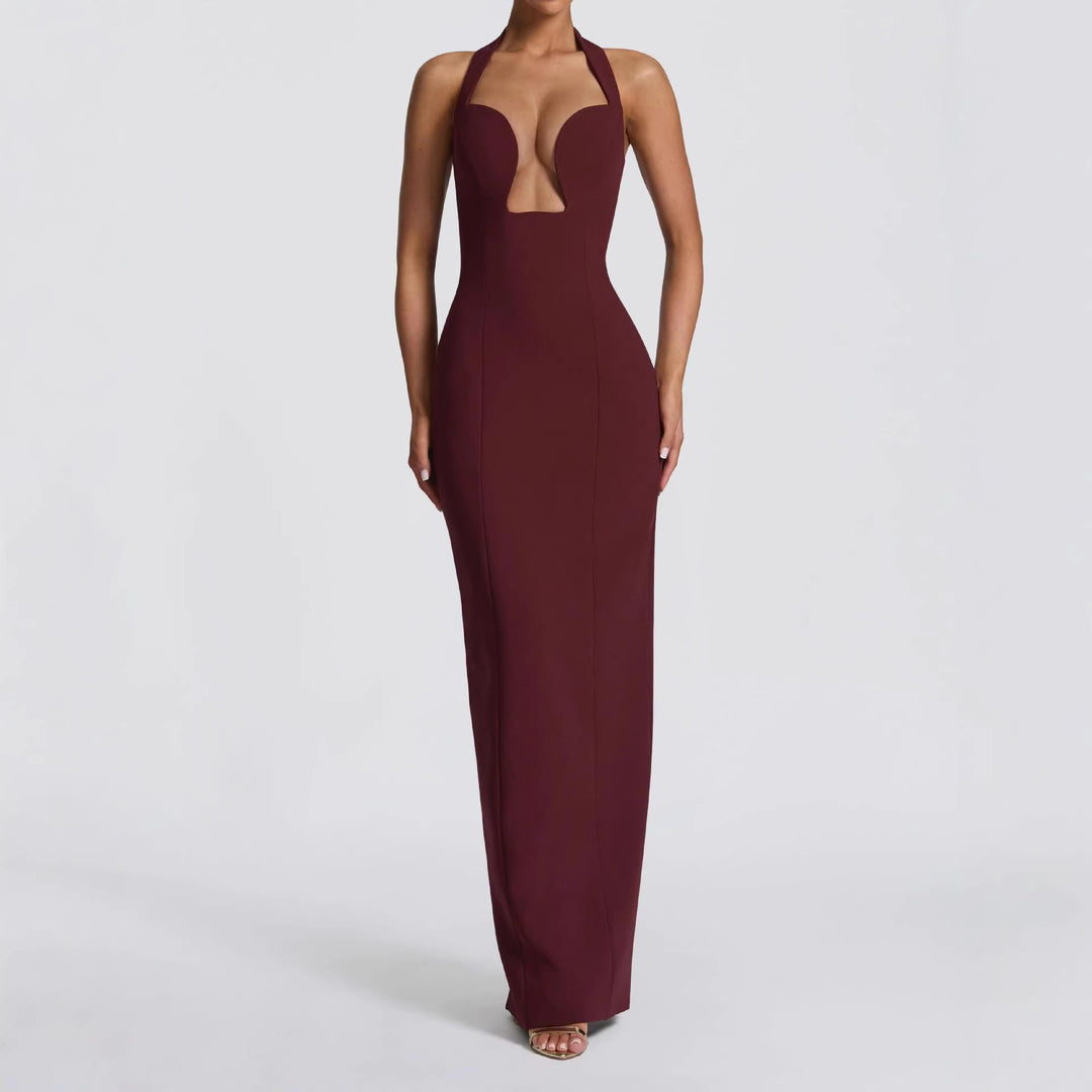 Damen Maxikleid mit tiefem Ausschnitt und Taschen Echo Archiv