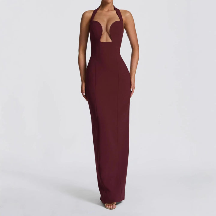Damen Maxikleid mit tiefem Ausschnitt und Taschen Echo Archiv