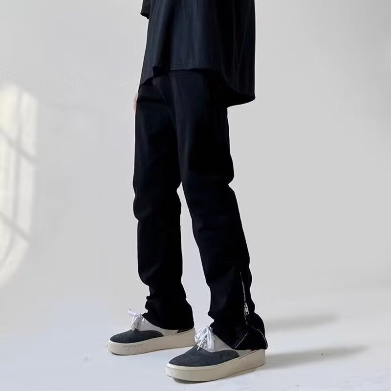 Herren Slim-Fit Zip-Ankle-Hose mit seitlichem Reißverschluss-Detail Echoarchiv