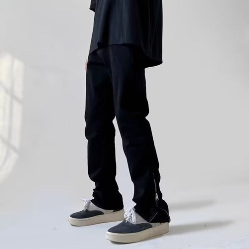 Herren Slim-Fit Zip-Ankle-Hose mit seitlichem Reißverschluss-Detail Echoarchiv