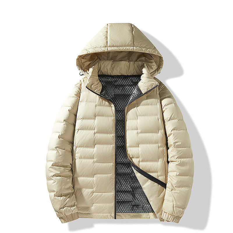 Herren Ultraleichte Steppjacke mit Kapuze und Thermofutter Echo Archiv