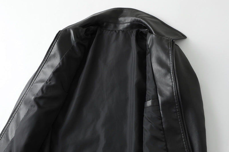 Herren modische Kunstlederjacke mit zeitgemäßem Design und funktionalen Taschen Echoarchiv