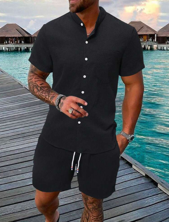 Herren Freizeithemd und Shorts Set Echoarchiv