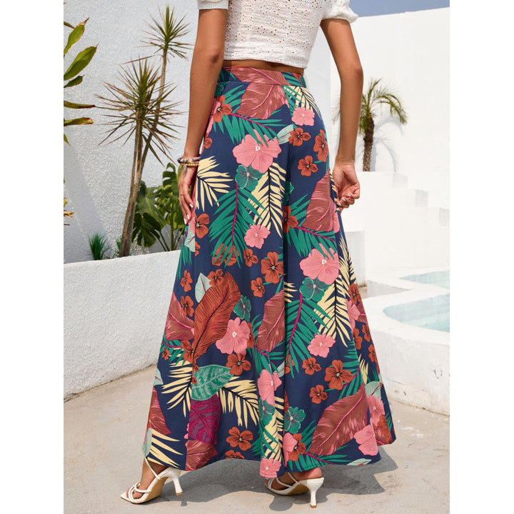 Damen Maxirock mit floralem Print und fließendem Stoff Echo Archiv