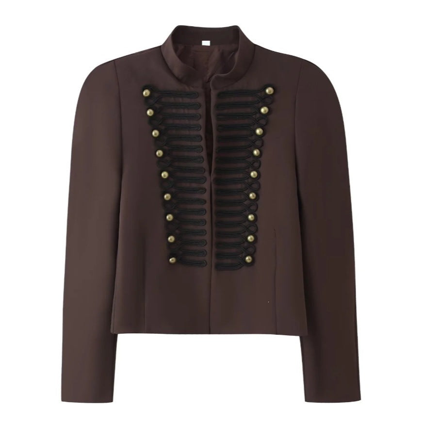 Damen Kurzjacke im hussareninspirierten Design mit Stehkragen und Zierkordeln Echo Archiv