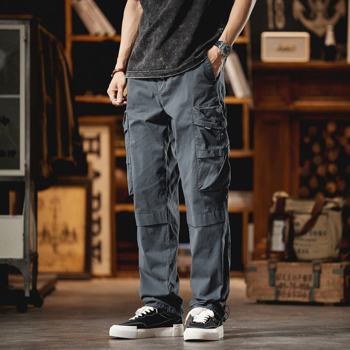 Herren Lässige Cargohose im Utility-Look mit Tunnelzugbund, Multifachtaschen und Kniepaneelen Echo Archiv