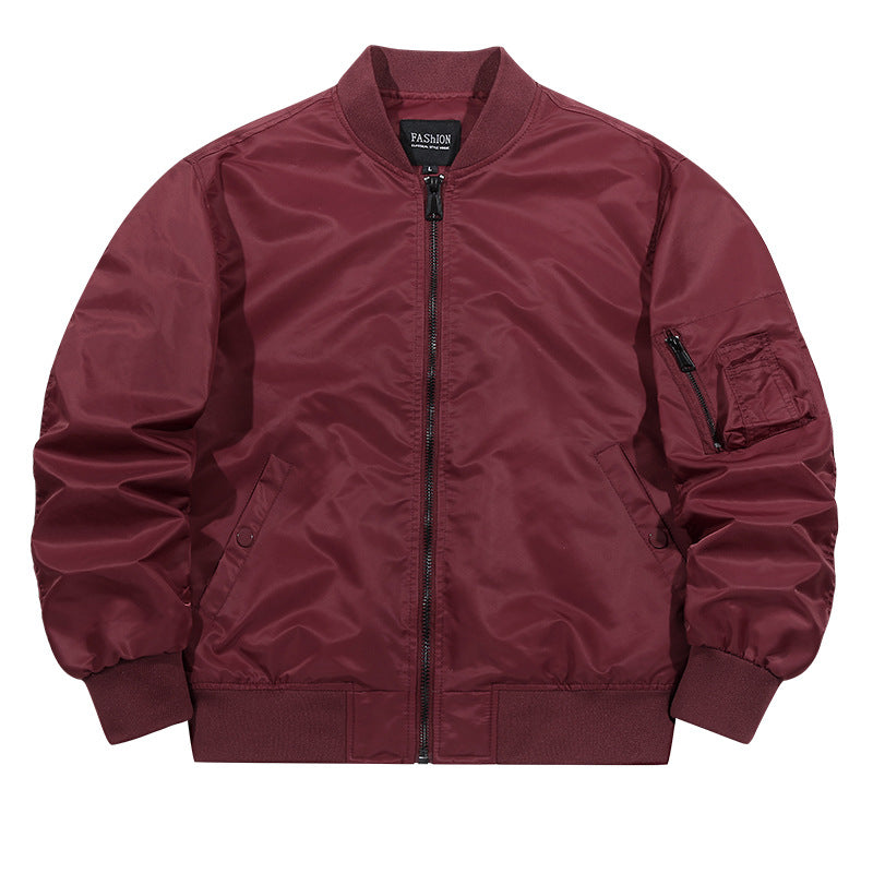 Men's matte-shell insulated bomber jacket with reinforced sleeve zip pocket and snap-flap hand pockets – Brevano
