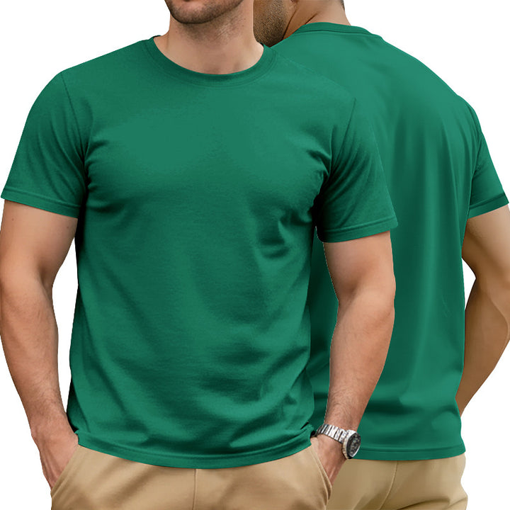 Herren nan Basic Kurzarm-T-Shirt aus hochwertigem Baumwollmix mit Rundhalsausschnitt, flachen Nähten und Regular Fit Echo Archiv