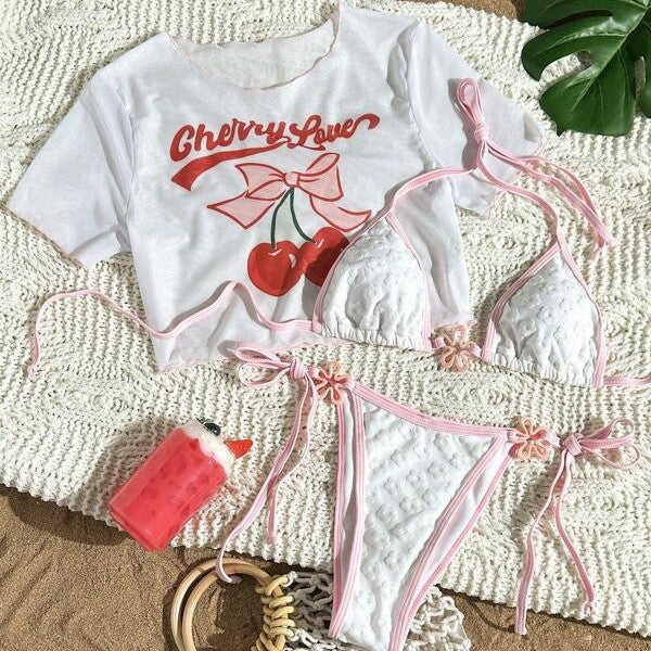 Damen Crop-Top und Bikinis Höschen Echo Archiv