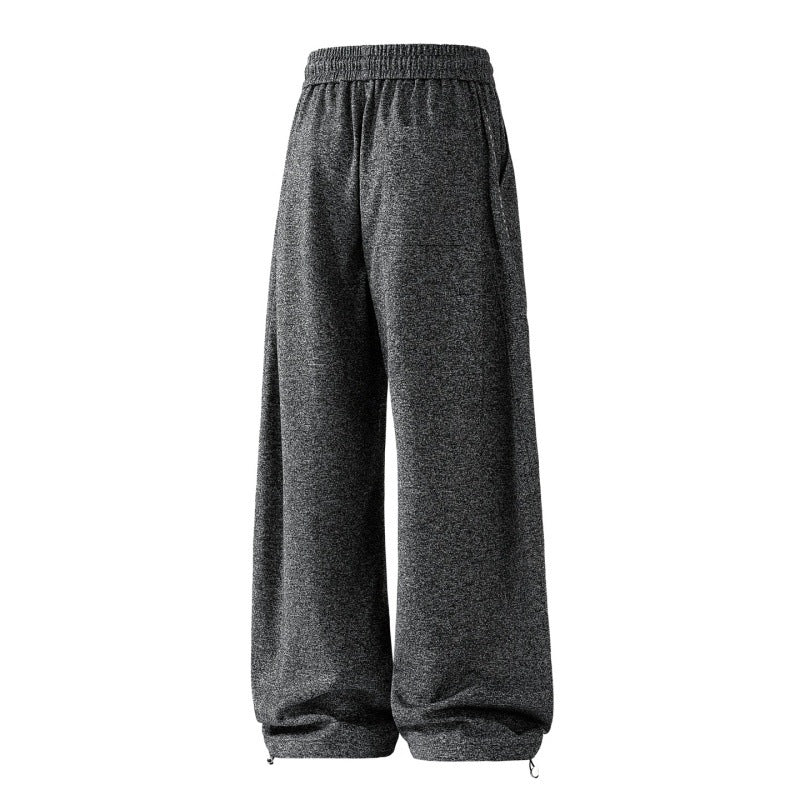 Frauen weite Lounge-Sweatpants mit elastischem Kordelzugbund und dekorativer Seitennaht – Avérine