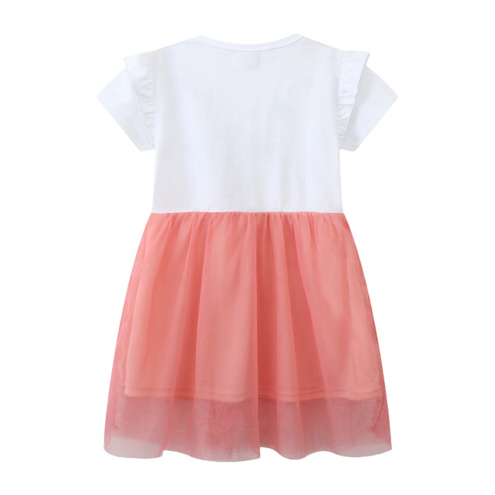 Mädchen Kurzarm Kleid mit floralem Tüllrock Echo Archiv