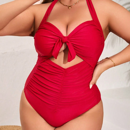 Damen Einteiler Badeanzug mit raffiniertem Knotted-Design Echo Archiv