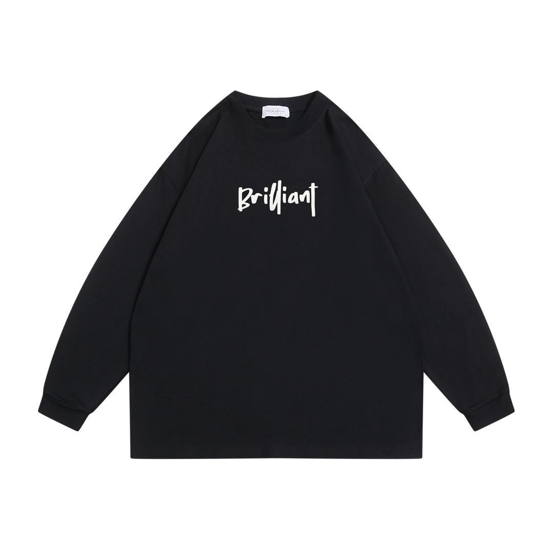 Unisex Oversize-Sweatshirt mit Frontprint 'Brilliant', Raglanärmeln und geripptem Rundhals Echoarchiv