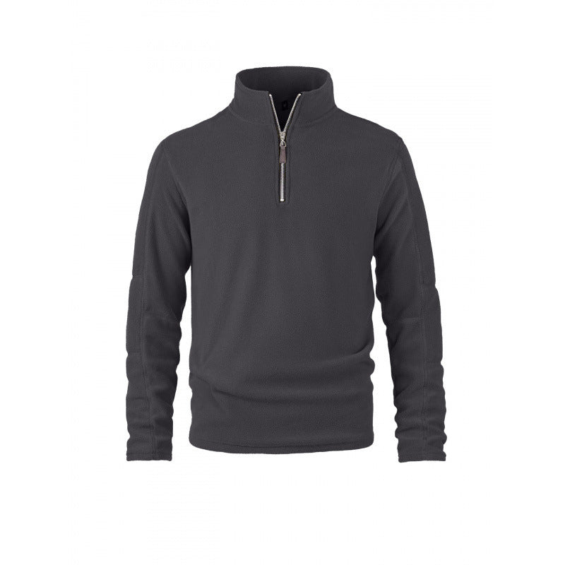 Herren Fleecepullover mit halbem Reißverschluss und Stehkragen Echoarchiv